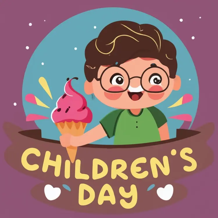 Children's Day with Boy and Ice Cream