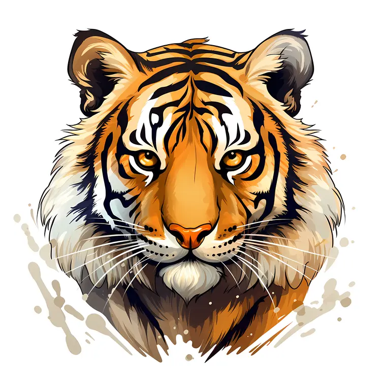 Detailed Tiger Illustration