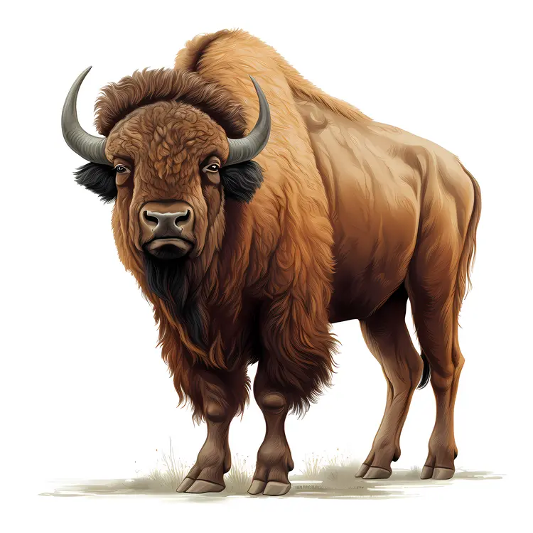 Realistic Bison Illustration