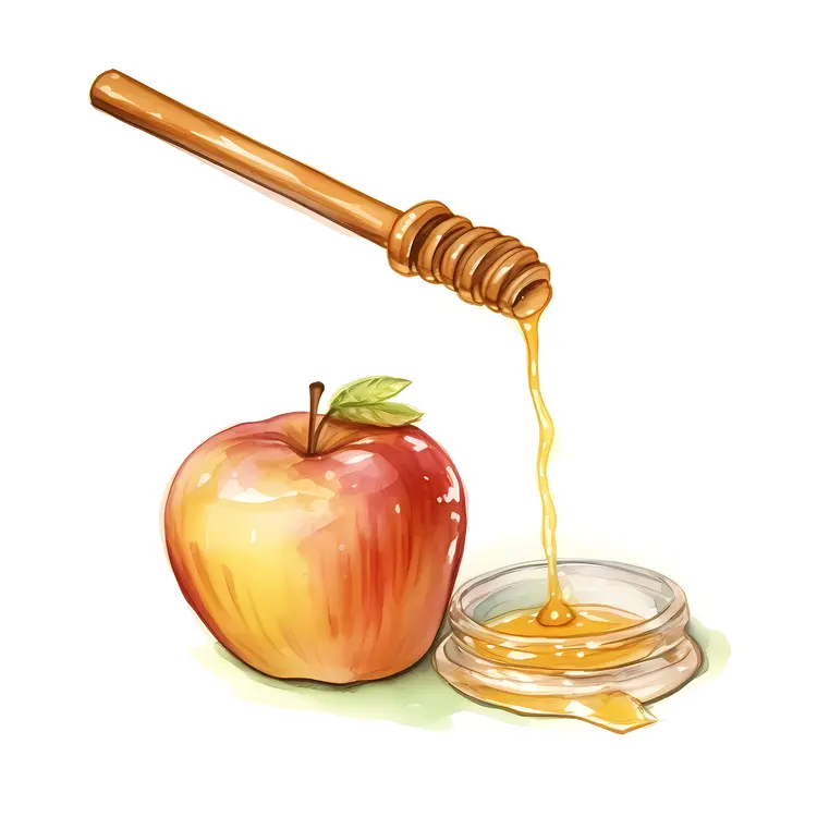 Apple and Honey for Rosh Hashanah Celebration