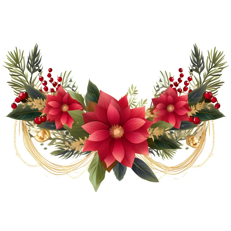 Beautiful Poinsettia Christmas Decoration