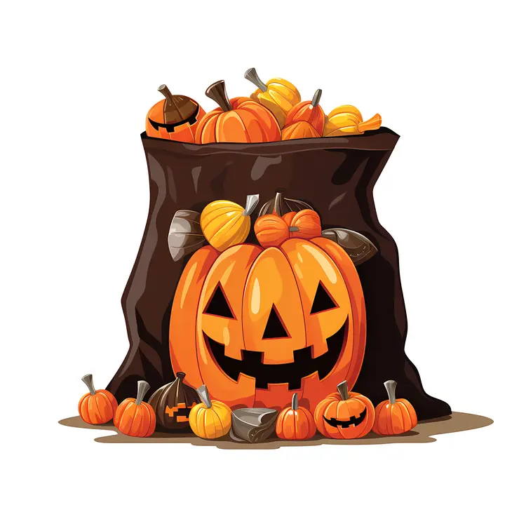 Pumpkin Bag Full of Pumpkins
