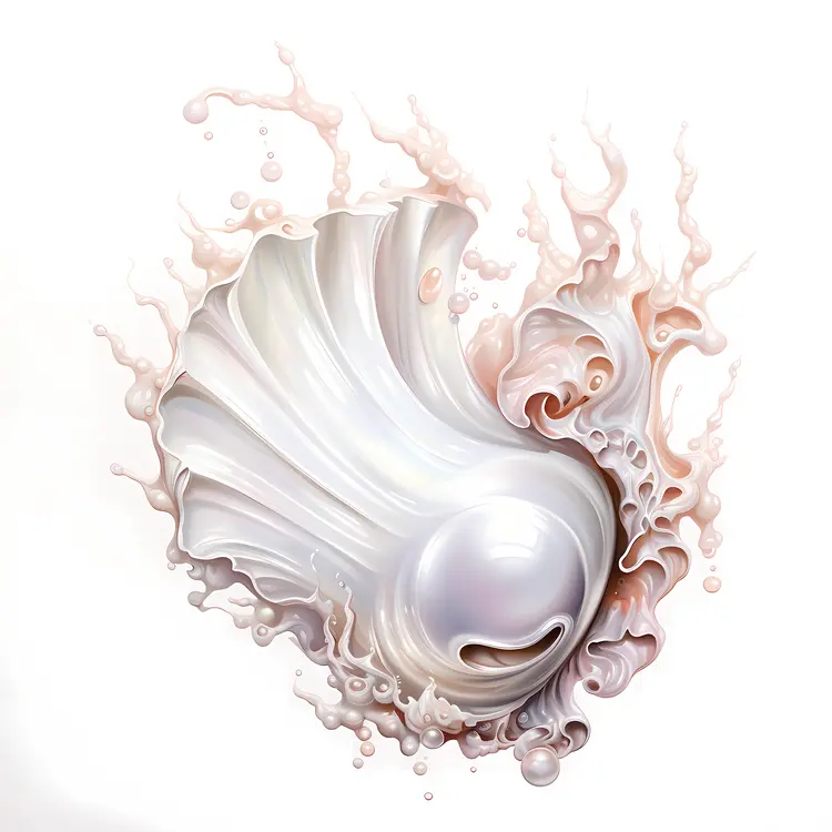 Pearl Emerging from a Shell