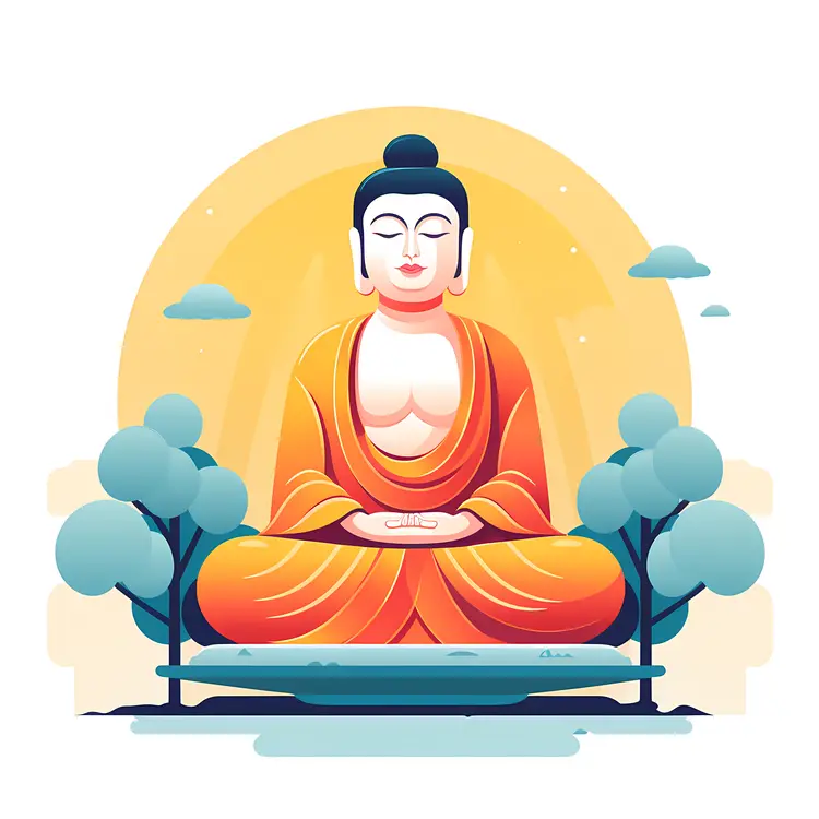Modern Buddha Illustration