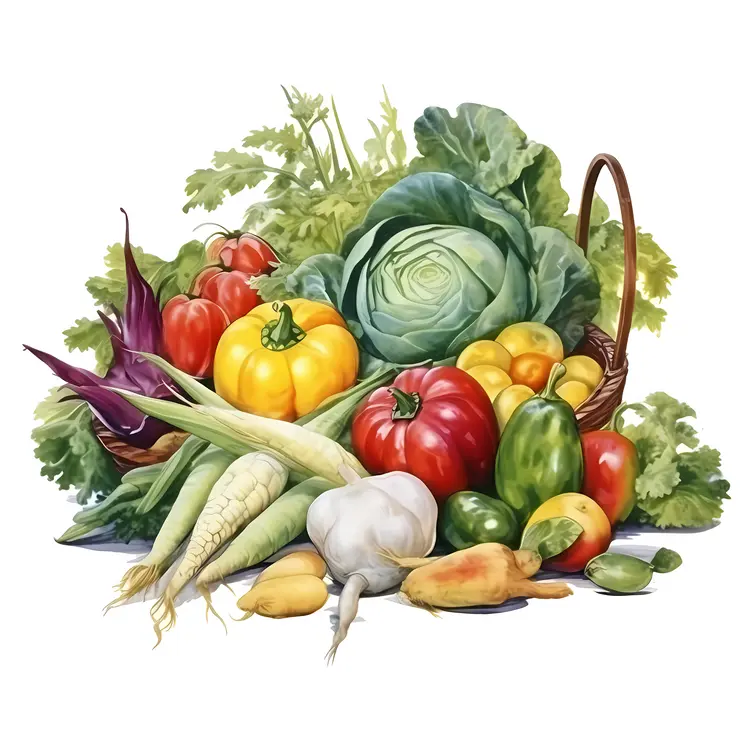 Fresh Basket of Vegetables