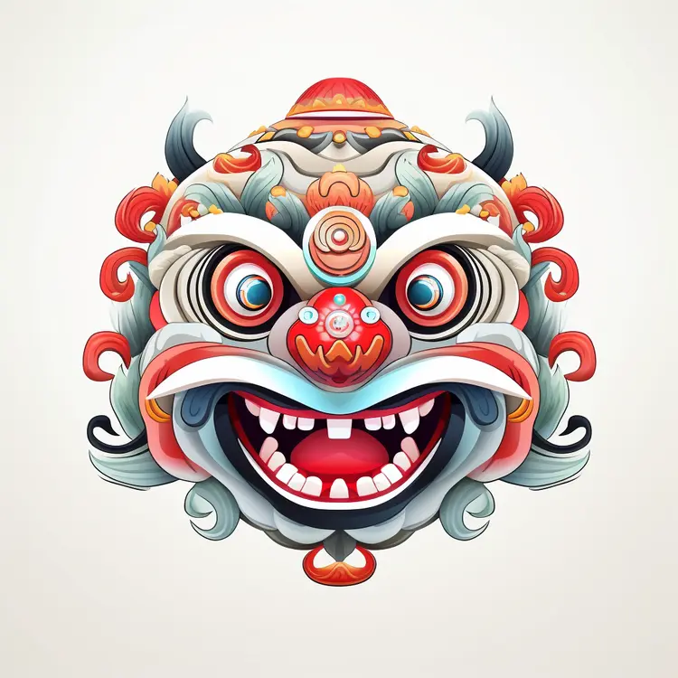 Colorful Traditional Lion Mask