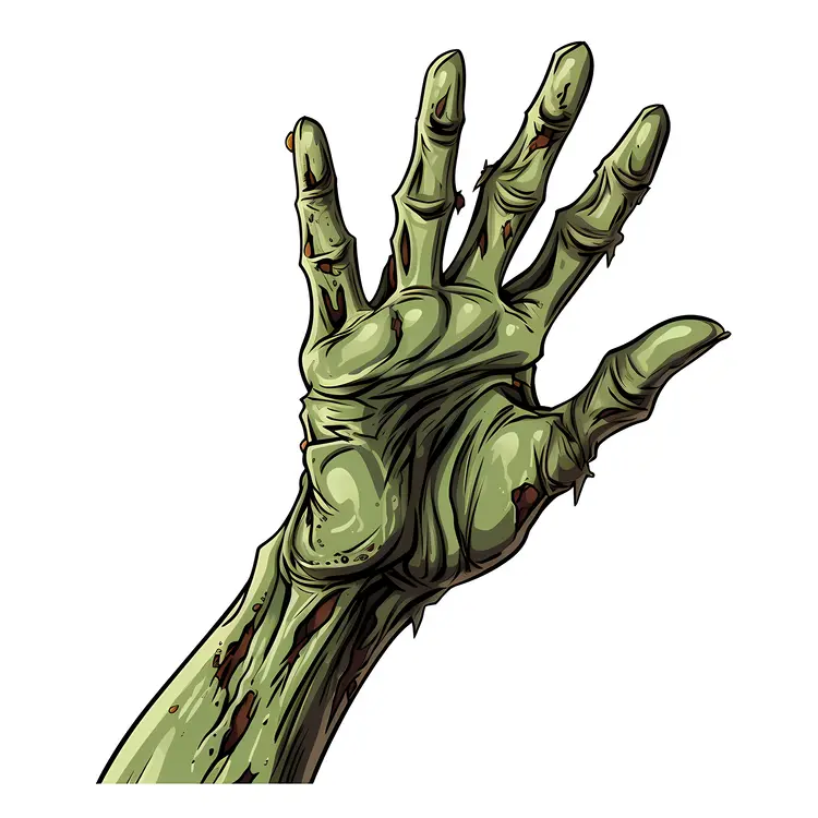 Creepy Zombie Hand Illustration