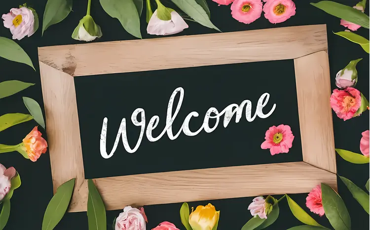 Chalkboard Welcome Sign