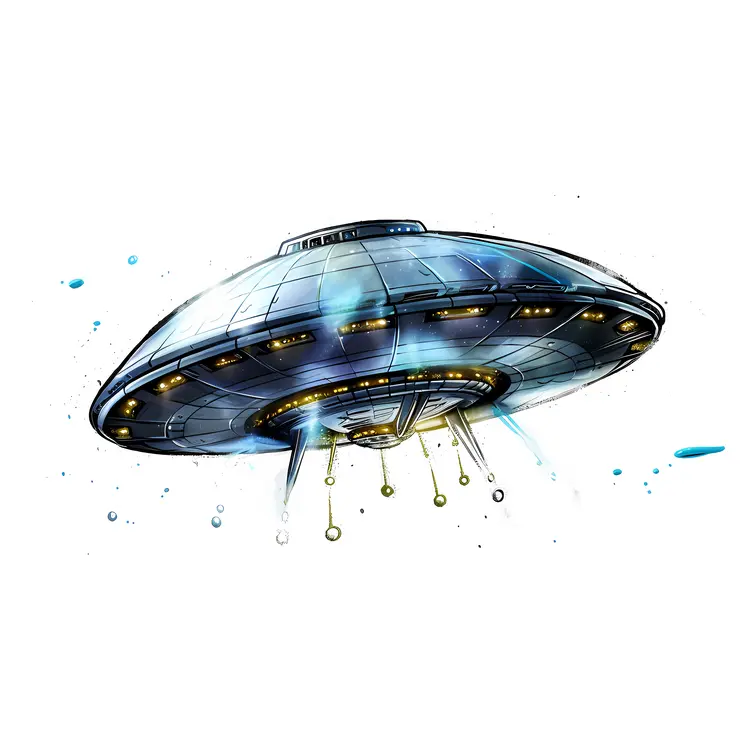 Blue UFO Spaceship