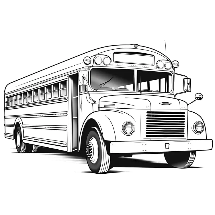 Classic School Bus Illustration