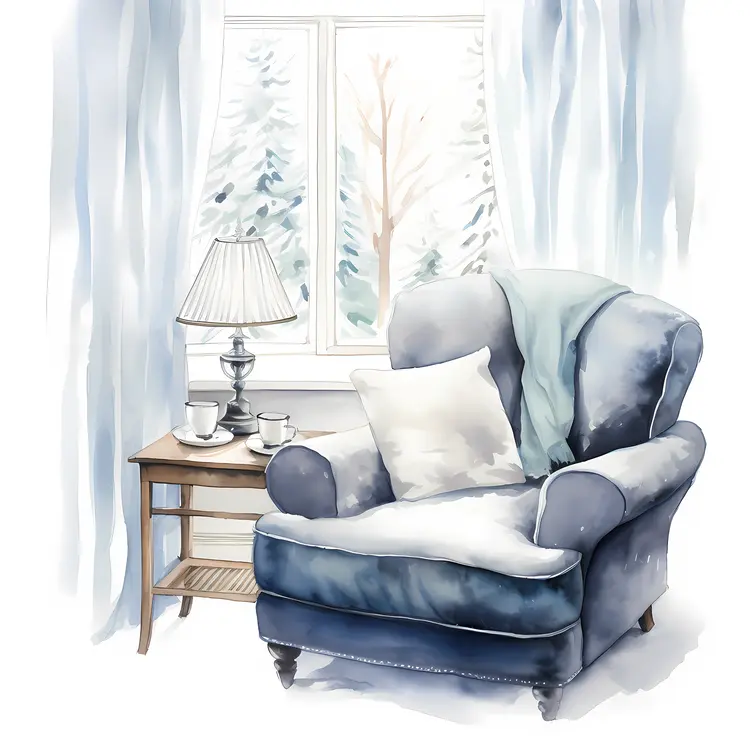 Blue Armchair by the Window
