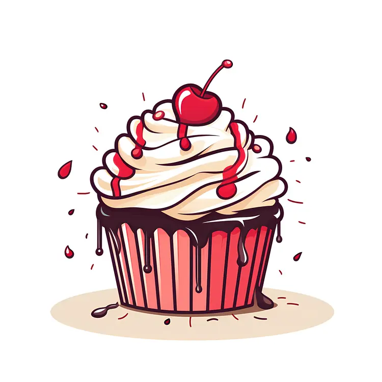 Cherry Topped Cupcake