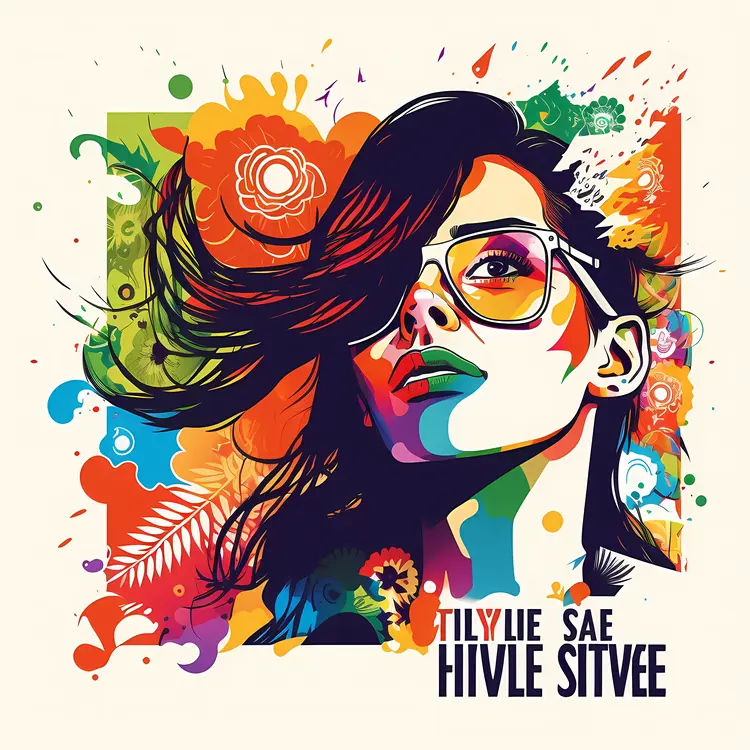 Colorful Artistic Woman Illustration