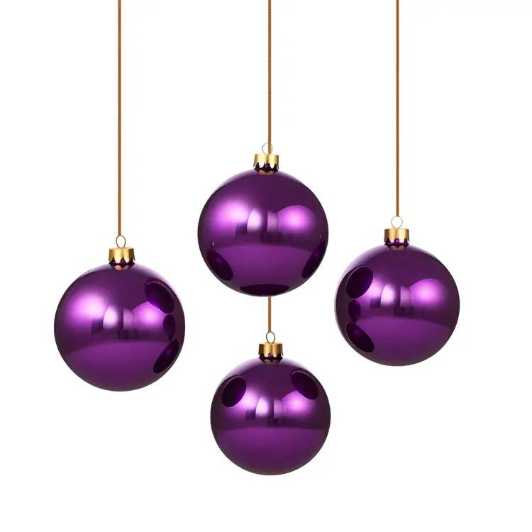 Purple Christmas Ornaments for Holiday Decoration