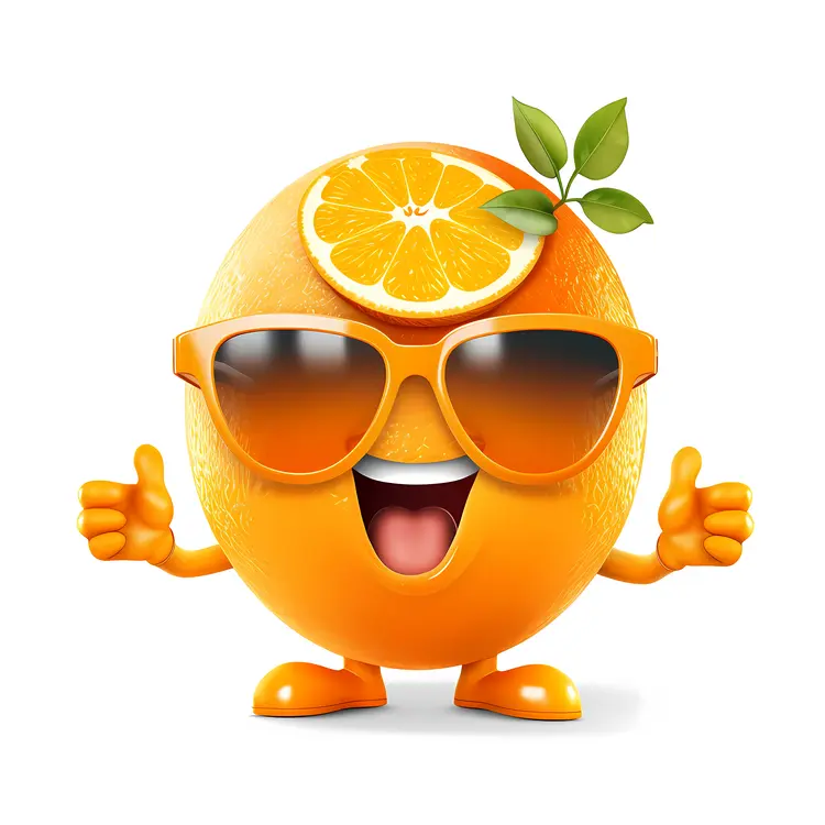 Cool Orange with Sunglasses