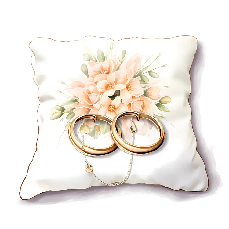 Gold Rings on a Pillow