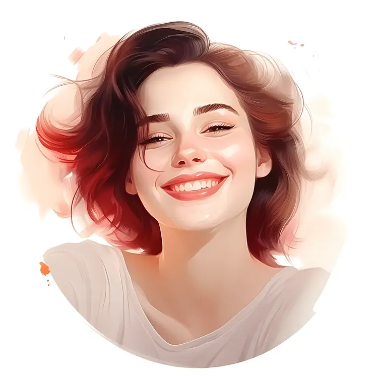 Smiling Woman Illustration