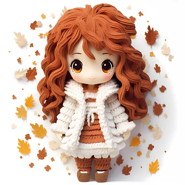 Cute Doll in Autumn Outfit