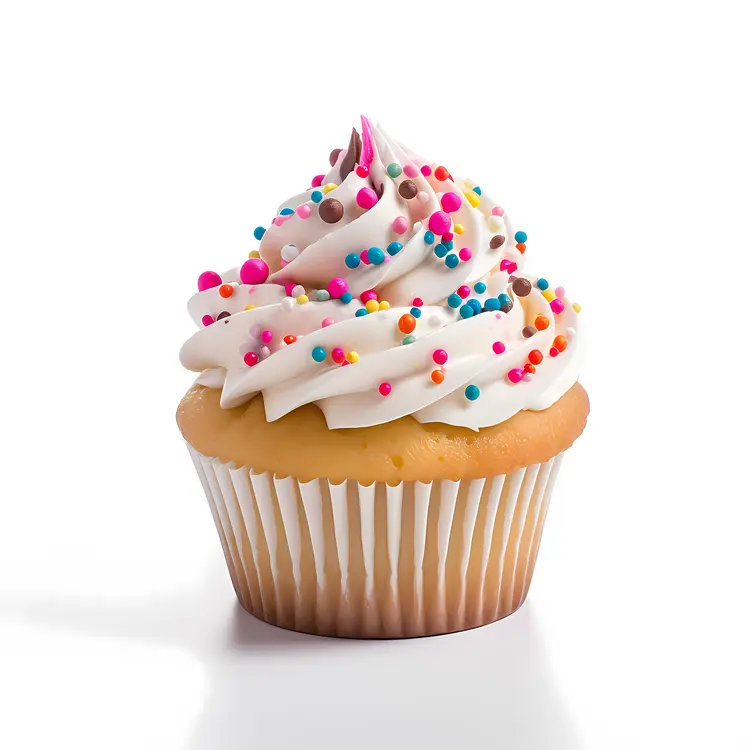 Single Cupcake with Sprinkles