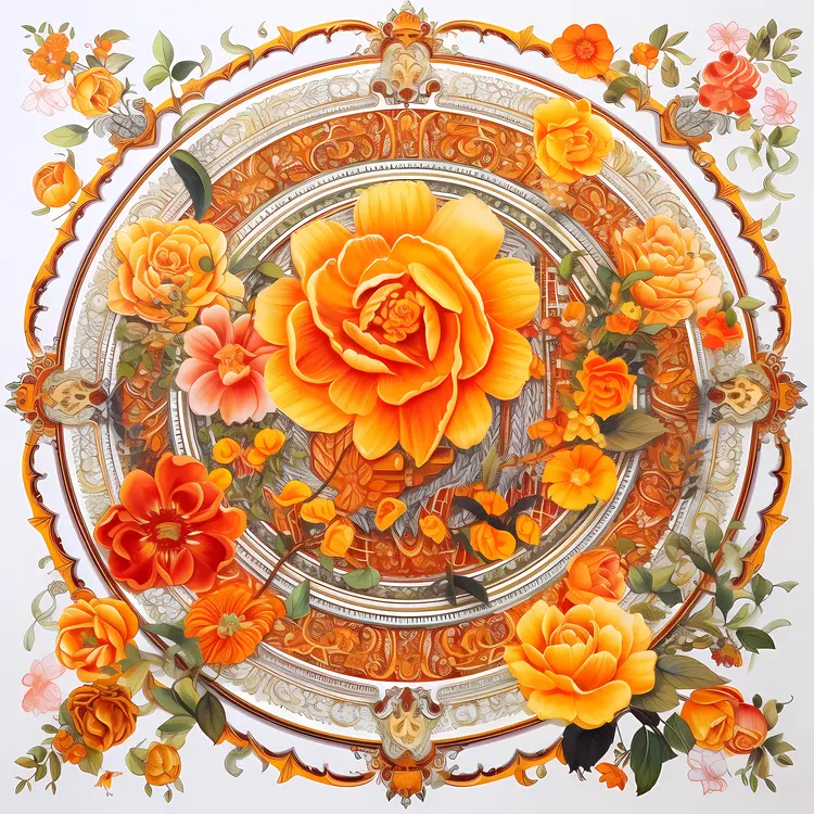 Colorful Floral Mandala Design