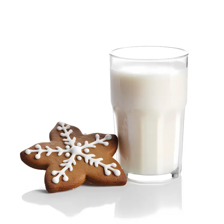 Gingerbread Cookie with Milk