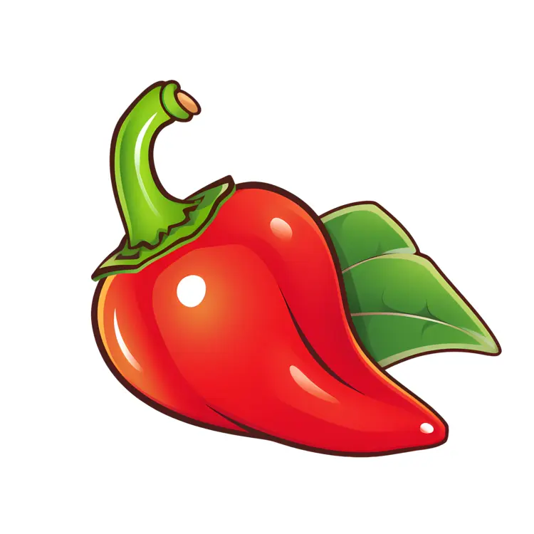Single Red Chili Pepper Illustration