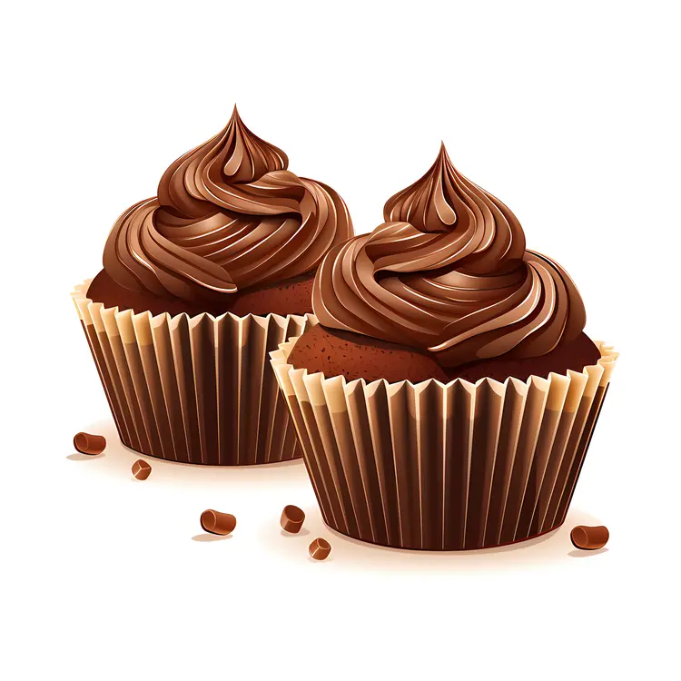 Chocolate Cupcakes Illustration