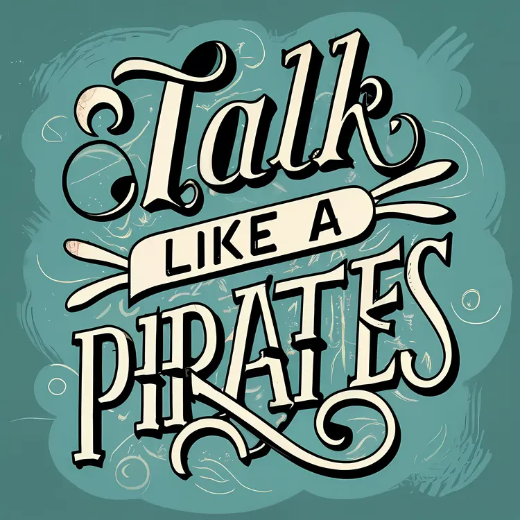 Vintage Talk Like a Pirate Typography