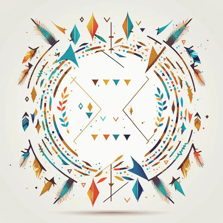 Colorful Geometric Pattern with Abstract Design