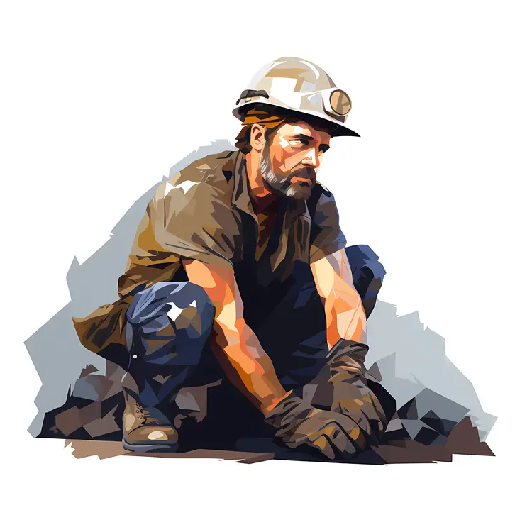 Hardworking Miner in Action