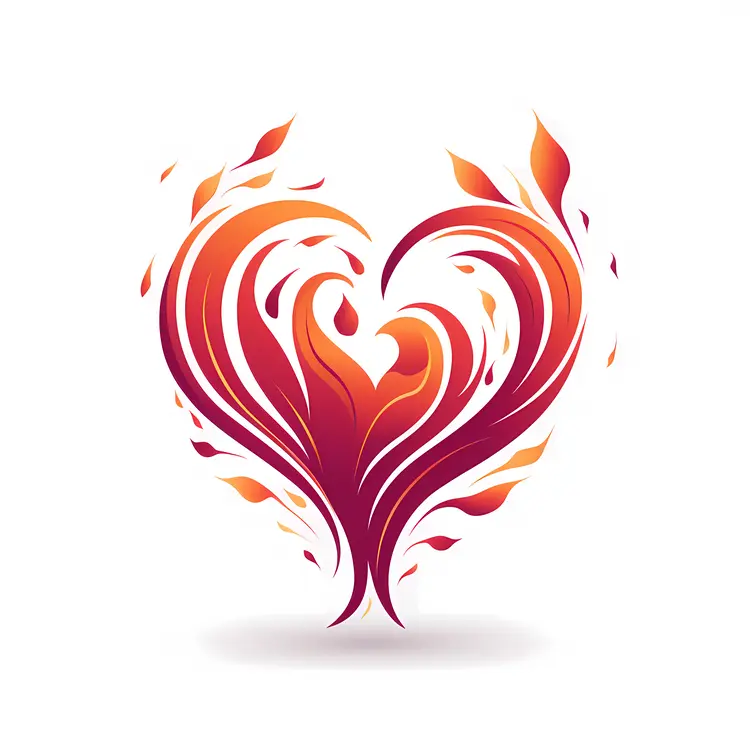 Heart on Fire Illustration