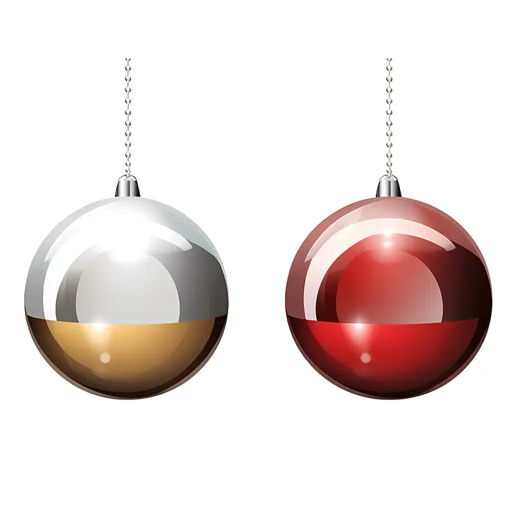 Shiny Christmas Ornaments for Festive Decoration