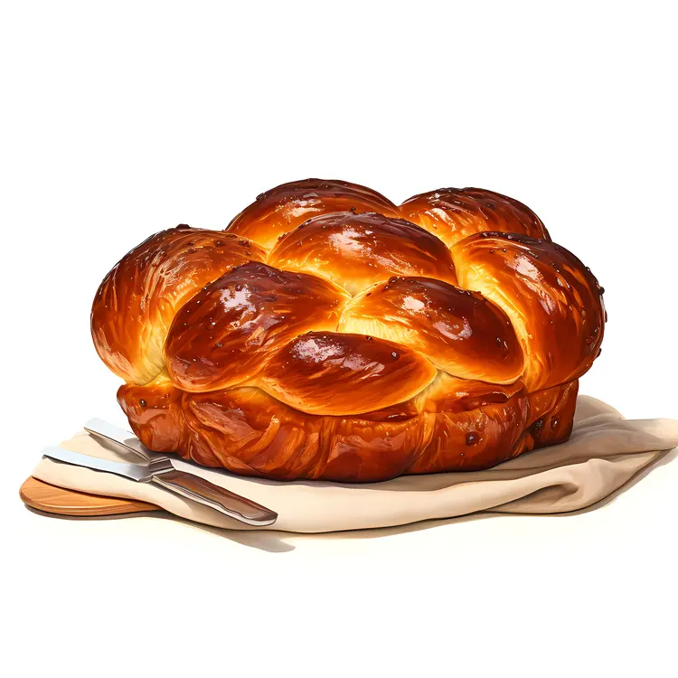 Golden Brown Braided Bread