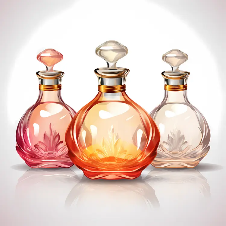 Colorful Perfume Bottles Collection