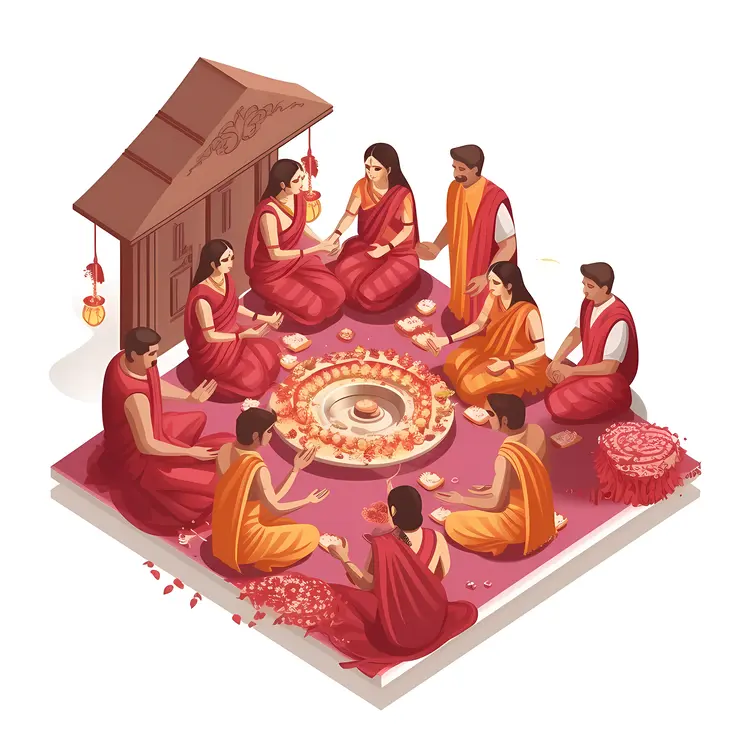 Group Performing Traditional Ritual