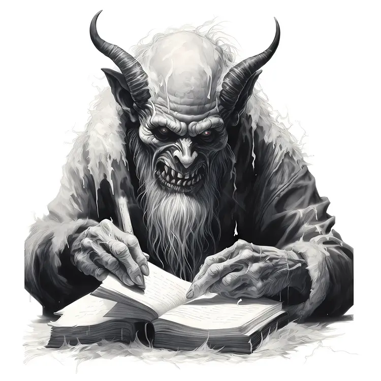 Horned Demon Writing