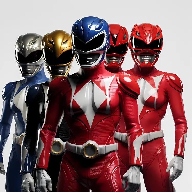 Power Rangers Team in Action