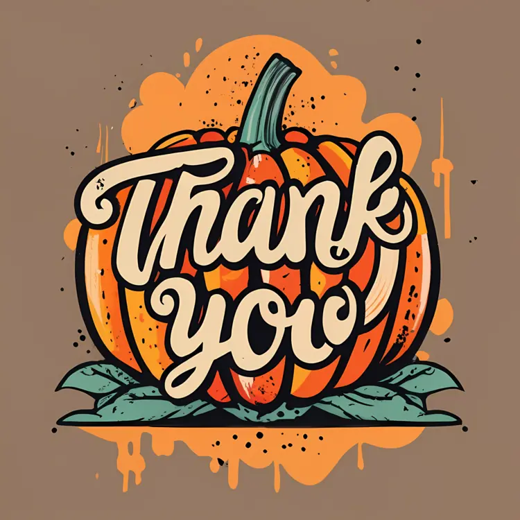 Thank You Pumpkin with Gratitude Message