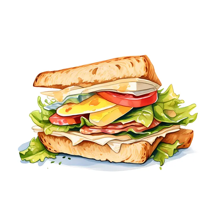 Fresh Sandwich with Crisp Vegetables