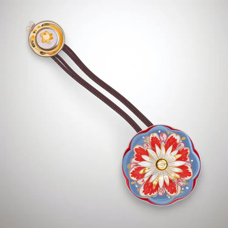 Decorative Floral Hair Tie with Elastic Band