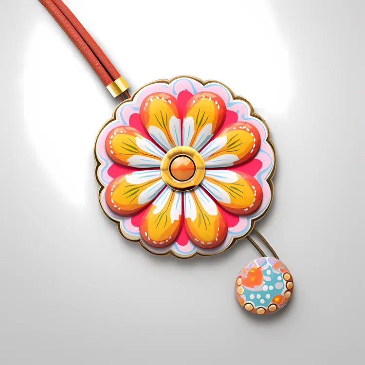 Colorful Floral Pendant Necklace