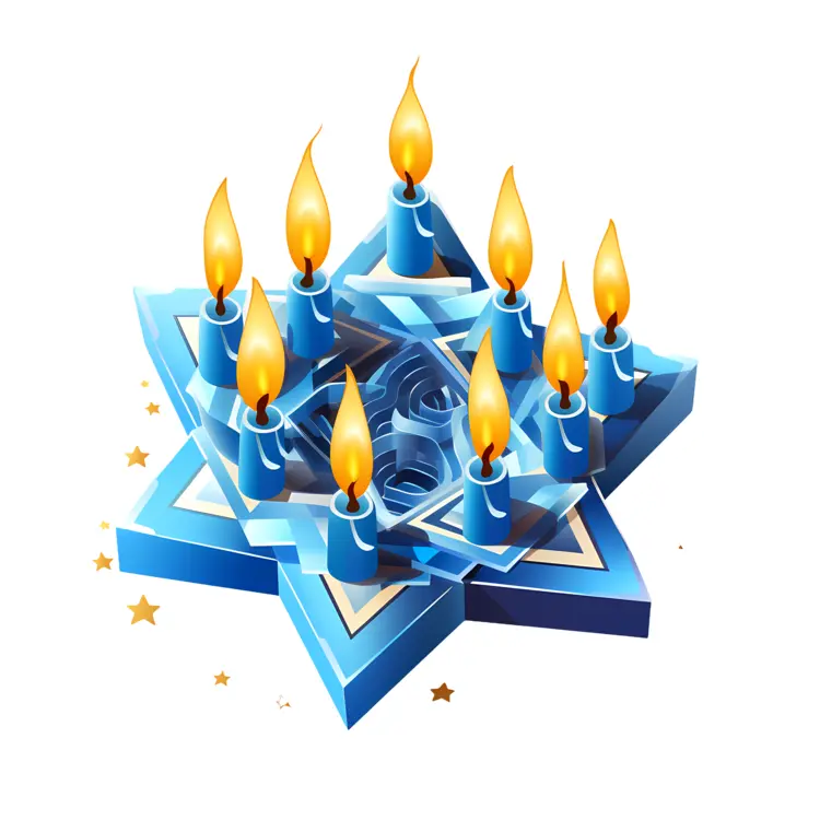 Cluster of Blue Star Candles