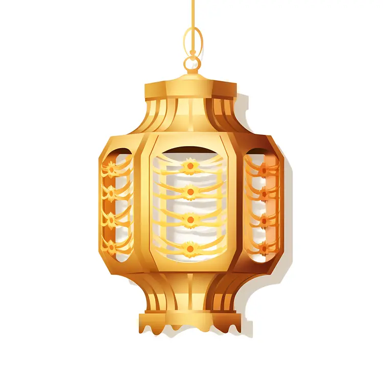 Traditional Yellow Lantern for Chinese New Year Celebration