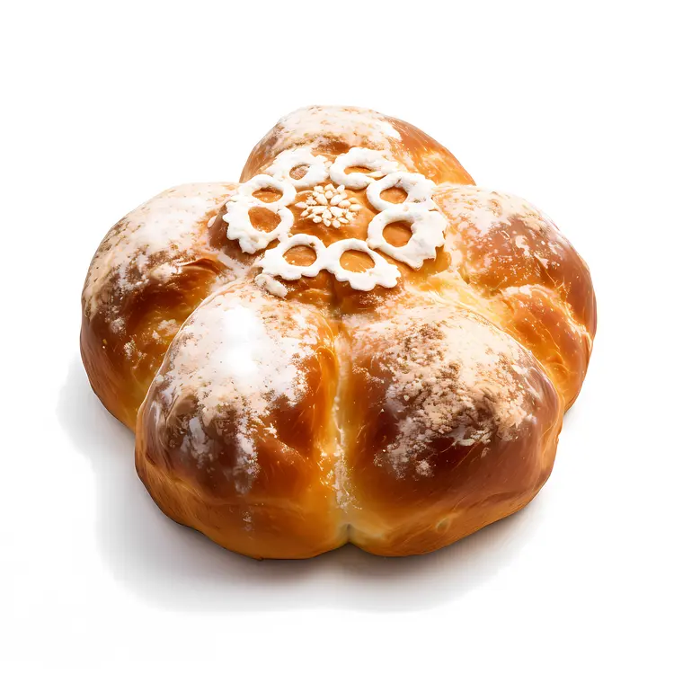 Decorated Bread with Icing for Day of the Dead