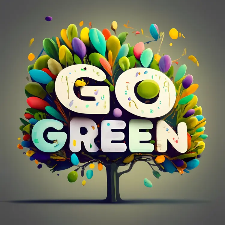 Go Green Tree with Multicolored Leaves