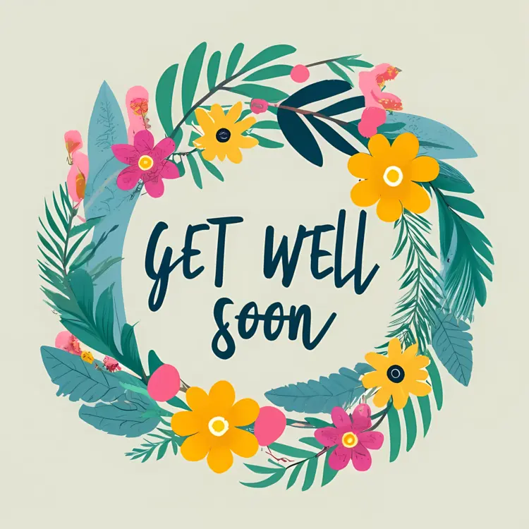 Tropical Get Well Soon Card
