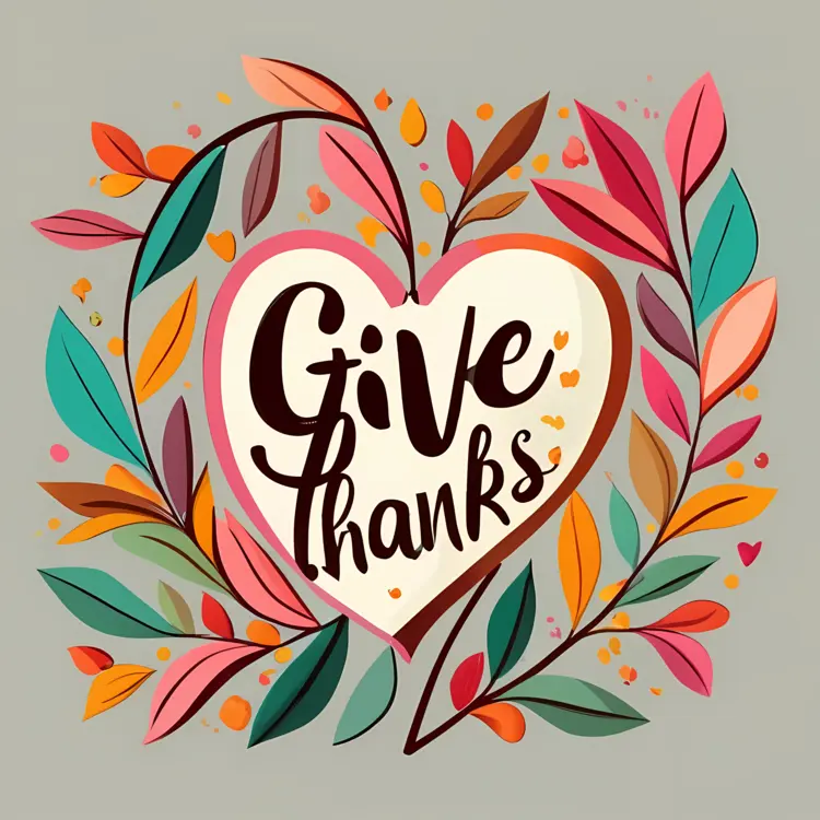 Give Thanks Heart Design