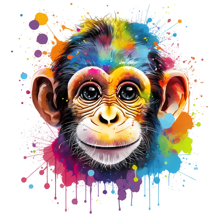 Colorful Artistic Monkey