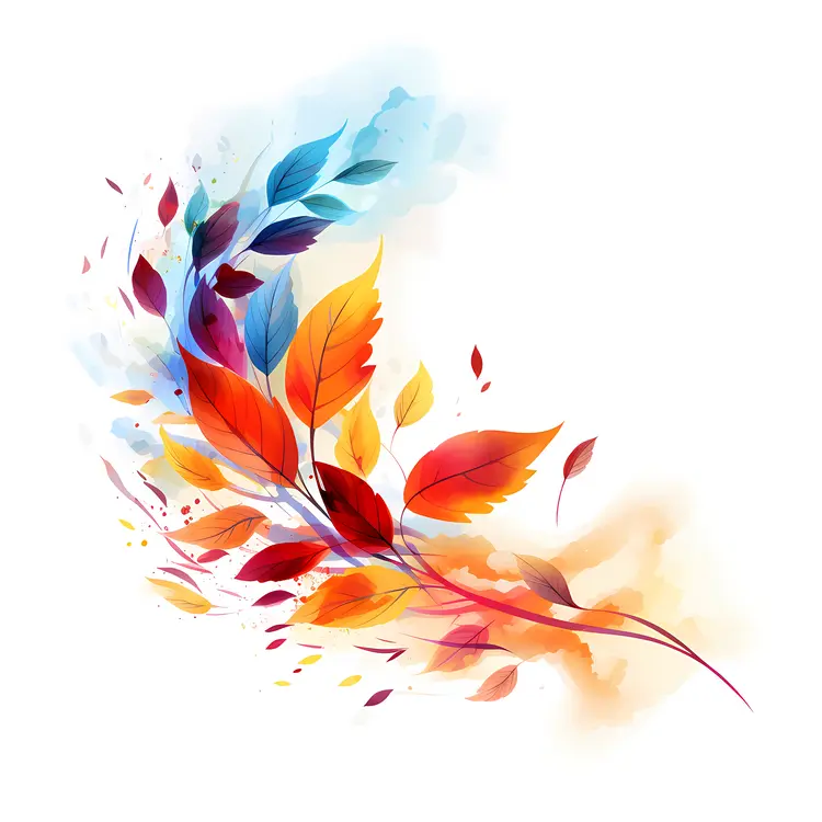 Vibrant Leaves in Autumn Colors