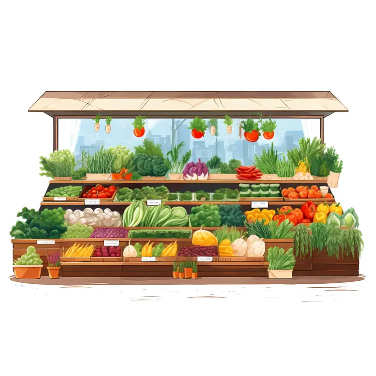 Fresh Vegetable Stand at the Market